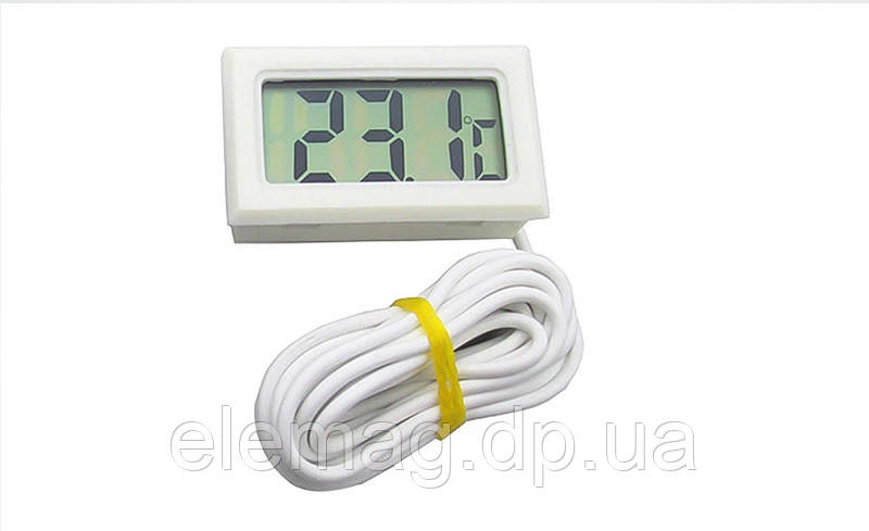 Термометр з виносним датчиком 1метр білий