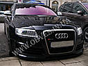 Решітка радіатора RS6 на Audi A6 2008-2012 (чорна з хром окантовкою), фото 5