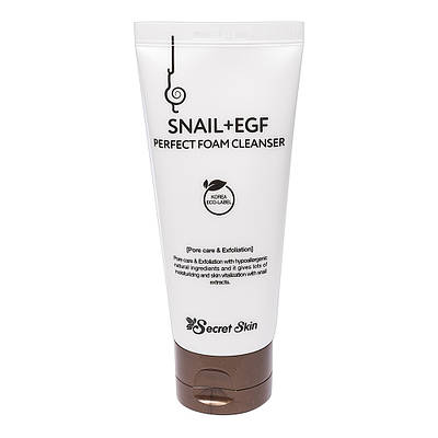 Пінка для вмивання з муцином равлика Secret Skin Snail+EGF Perfect Foam Cleanser 100ml