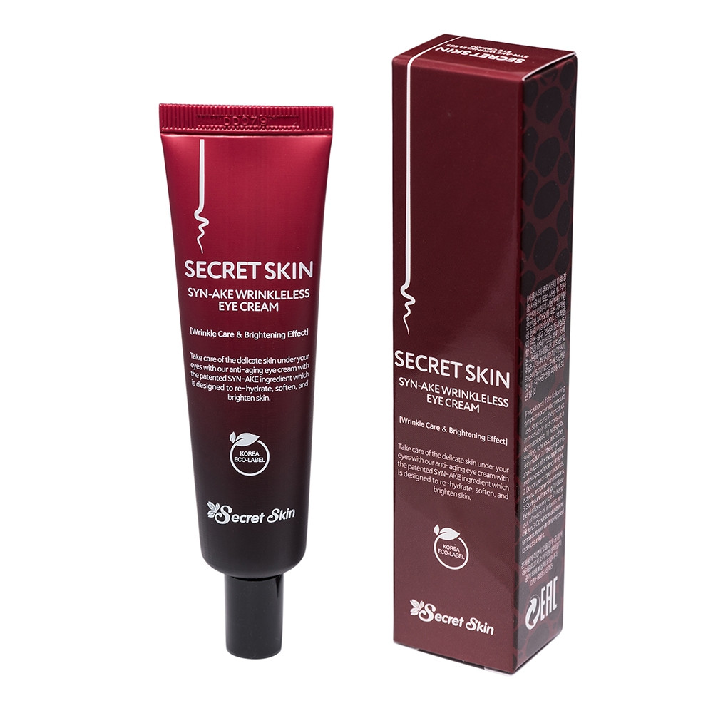 Крем для шкіри навколо очей з пептидом зміїної отрути Secret Skin Syn-ake Wrinkleless Eye Cream
