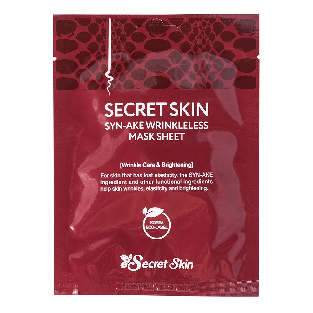 Маска для обличчя з пептидом зміїної отрути Secret Skin Syn-Ake Wrinkless Mask Sheet 20g