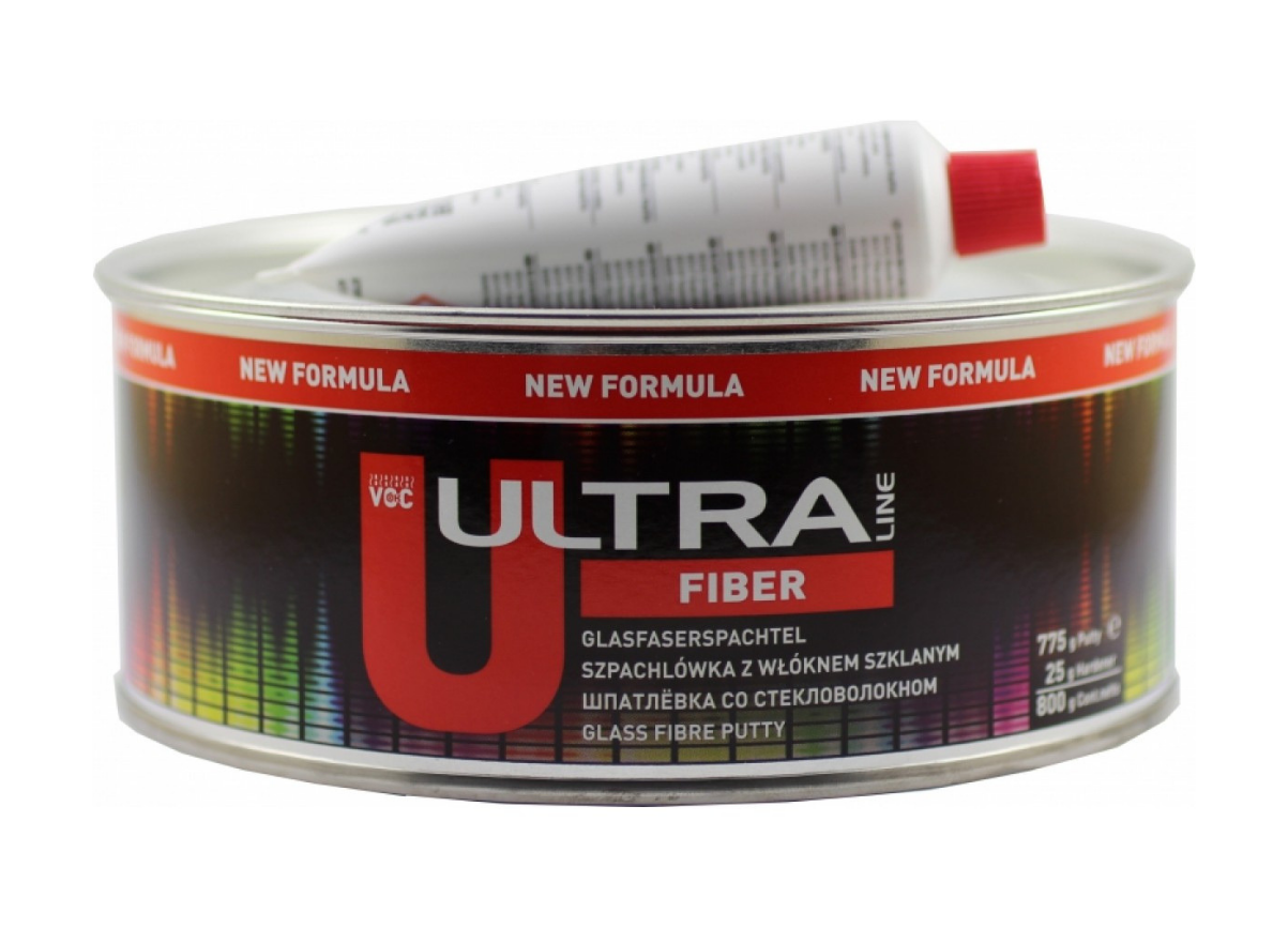 Автомобільна шпаклівка зі скловолокном Novol Ultra Line Fiber 0.45 кг (Новол Ультра Лайн Файбер)