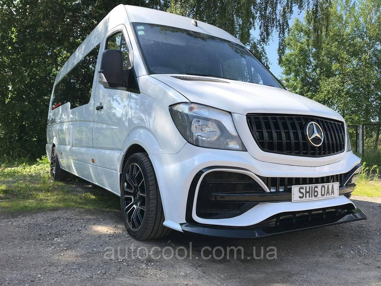 Передній бампер Mercedes Sprinter W906 рестайлінг 2013-2018 р. у стилі AMG, фото 1