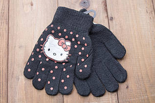 Дитячі рукавички чорні 5017-1