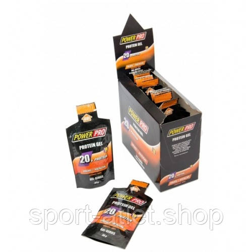 Протеин Power Pro Protein Gel, 12 пак/упаковка Шоколад, фото 1