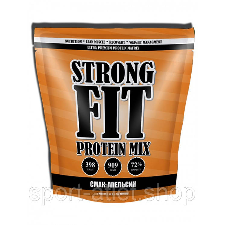 Протеїн Strong Fit Protein MIX, 909 грамів Апельсин