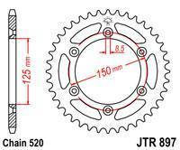 JTR897.41 задня Зірка для KTM 125/200/250/300/350/400/450/500/530 SX/SXF/EXC (Всі моделі) аналог SS 1-3547, фото 1