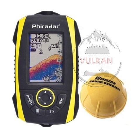 Переносний кольоровий ехолот Phiradar FF288W c датчиком, фото 1