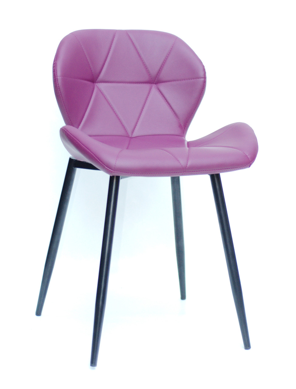 Стілець Invar (Інвар) Metal BK - Екошкіра, пурпур 61