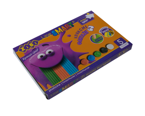 Пластилін 5 кольорів 100 г