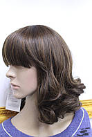Искусственный парик короткая стрижка с челкой волнистые черно рыжий
