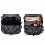 Рюкзак міський жіночий шкіряний. Рюкзак-сумка (трансформер) з натуральної шкіри (чорний), фото 9