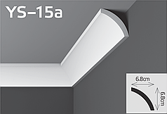 Карниз стельовий 6,8х6,8см YS-15a, XPS пінопласт