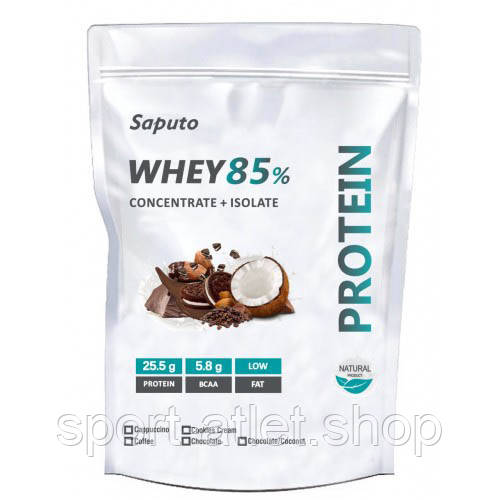 Протеїн Saputo Whey Concentrate + Isolate 85%, 900 грам Шоколад