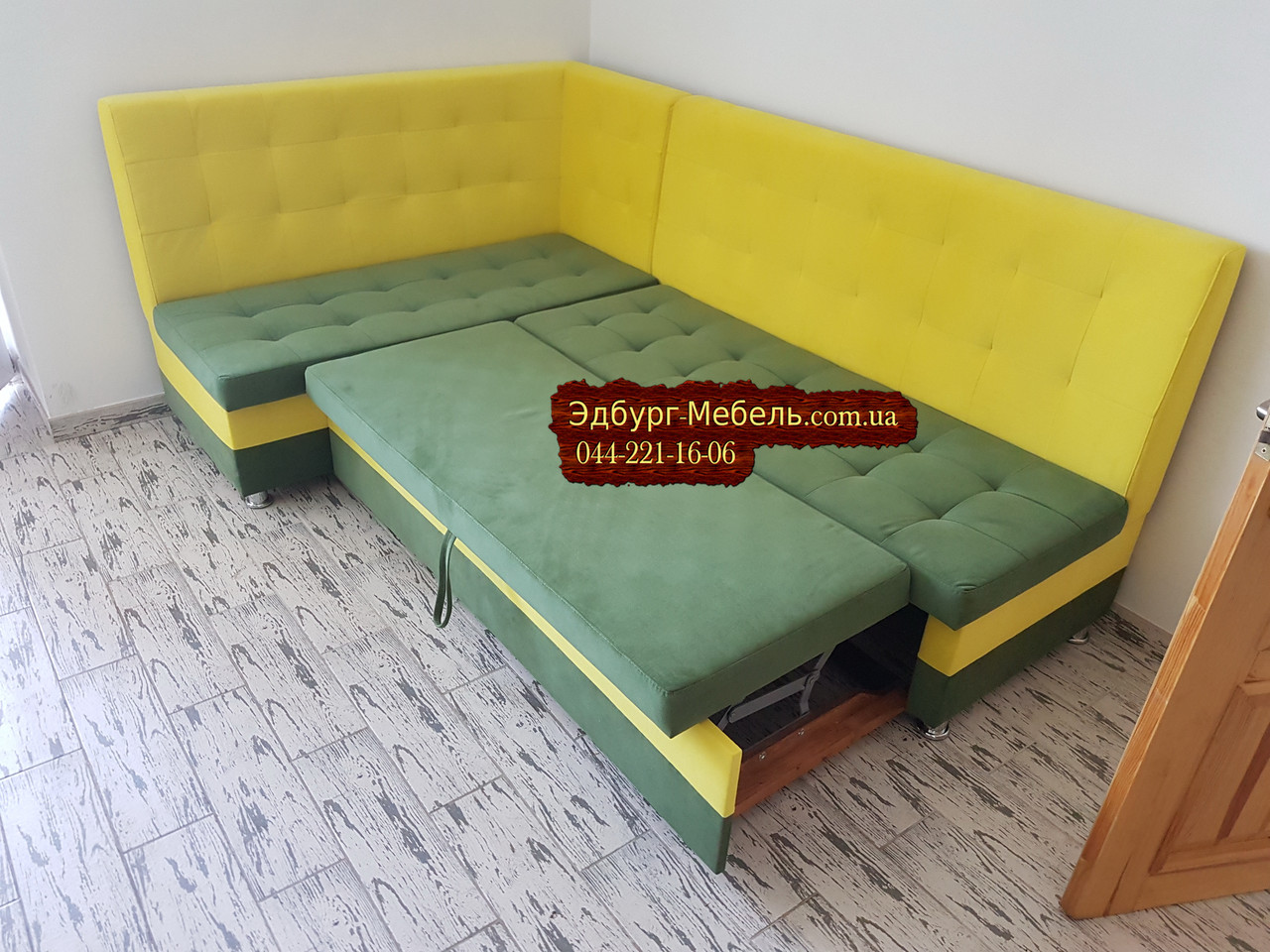 Кухонний куточок = ліжко Квадро тканина антикіготь