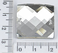 Пришивной элемент(стекло) квадрат(25*25мм) зеркал уп=24шт