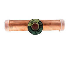 Оглядове скло з індикатором вологості Castel 3770/M28 під пайку метричне