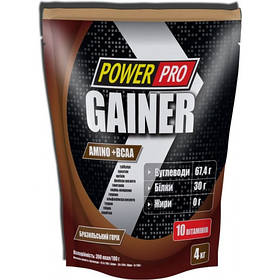 Гейнер Power Pro Gainer, 4 кг - Бразильський горіх