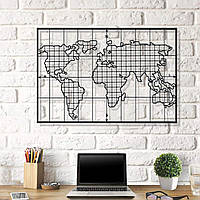 Картина из дерева Decart Board World Map 60x100 см BM1001