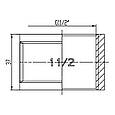 Муфта SD Forte 1/2х1" 1/2, внутрішня різь, фото 2