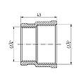 Муфта SD Forte 1/2х1" 1/4, внутрішня різь, фото 2