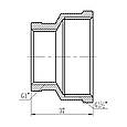 Муфта SD Forte 1/2х1", внутрішня різь, фото 2