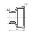 Муфта SD Forte 1" 1/4х1/2", внутрішня різь, фото 2