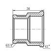 Муфта SD Forte 1"х3/4", внутрішня різь, фото 2