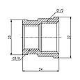 Муфта SD Forte 1/2"х3/8", внутрішня різь, фото 2