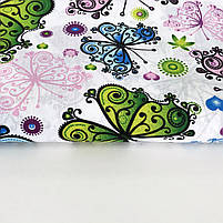 Польська бязь "Метелики великі різнокольорові на білому", фото 3