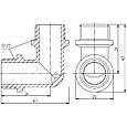 Кут SD Forte 1/2"х1/2", зовнішня різь, фото 2