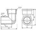 Кут SD Forte 3/4"х3/4", внутрішня/зовнішня різь, фото 2