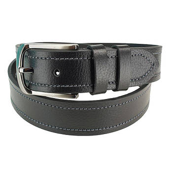 Шкіряний чорний чоловічий ремінь Bond 49000 дж.чорн.