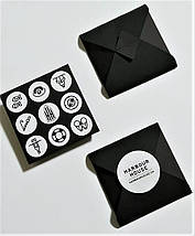 Конверти для бургерних рукавичок з вашим логотипом з чорної дизайнерської паперу., фото 2