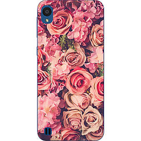 Чохол з картинкою силіконовий для ZTE Blade A5 2019 Рожеві квіточки