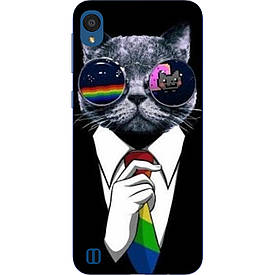 Чохол з картинкою силіконовий для ZTE Blade A5 2019 Кіт в окулярах