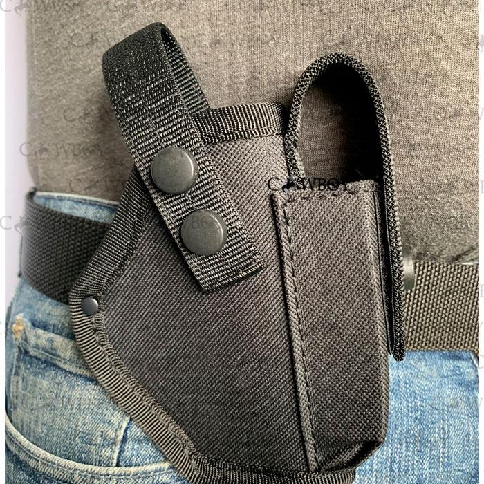 Кобура поясна ПМ із чохлом під магазин (Cordura 1000D, чорна)