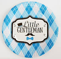 Тарелки бумажные детские одноразовые "Little Gentleman", 18см