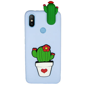 Чохол Cartoon 3D Case для Xiaomi Mi 8 Кактус