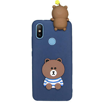 Чохол Cartoon 3D Case для Xiaomi Mi 8 Ведмедик