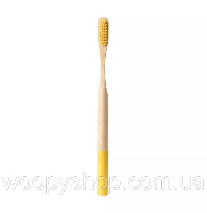 Щітка зубна бамбукова 19см жовтий