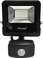 LED прожектор с датчиком движения Lezard 20 Вт PAL6520S