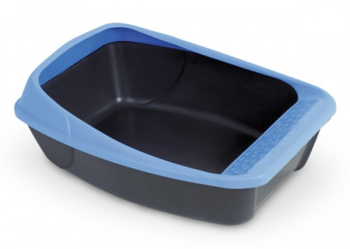 Туалет для кішок/котів з рамкою, сіро-блакитний,52x39x20 см, MPS, фото 1