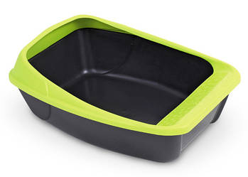 Туалет для кішок/котів з рамкою, сіро-зелений, MPS