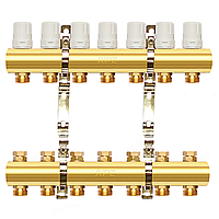 Коллектор "APC" для отопления латунный На 7 контуров