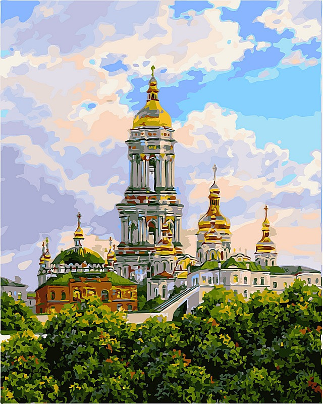 Картина за номерами 40х50 см. Babylon Києво-Печерська Лавра. Художник Шкляр Дмитро (VP 488), фото 1