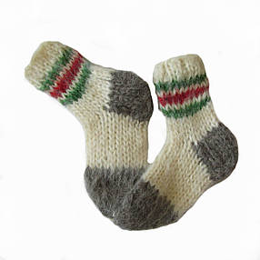 Дитячі шкарпетки з вовни ручного в'язання НО3, фото 2