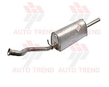 Глушник основний DAEWOO LANOS, SENS трикутний нержавійка під хомут (BOSAL)