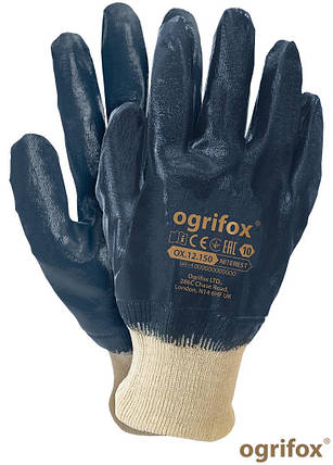 Робочі рукавички захисні вкриті нітрилом Ogrifox OX-NITEREST BEG, фото 2