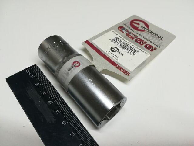 Головка шестигранна подовжена Inter Tool 1/2" 20" мм (ET-0120)